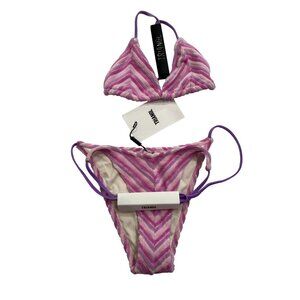 Triangl Swimwear Vinca Triangle Bikini Set in Lotus Terry Towelling